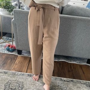 Aritiza tie front pants size 8 light brown